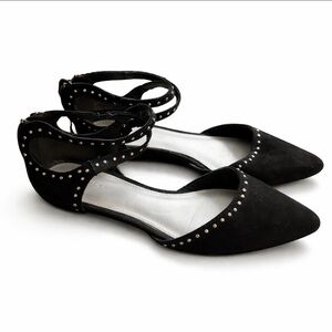 Limelight Black Studded Women's Flats
